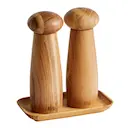 Raw Kvarnset med bricka 18,5 cm 3 delar Teak