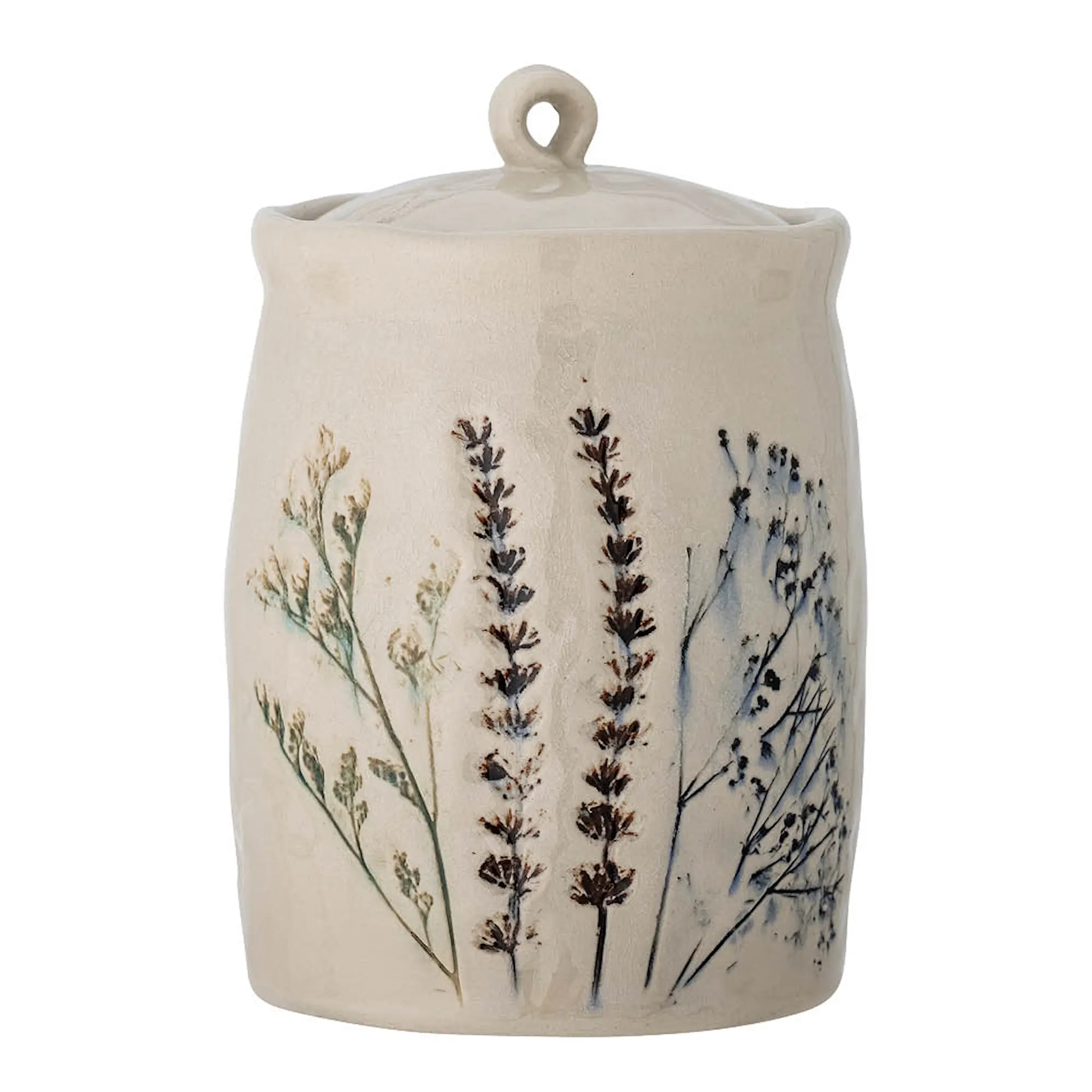 Bloomingville Bea burk med lock 1,3 L natur