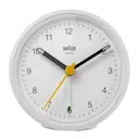 Väckarklocka analog 7,5 cm vit