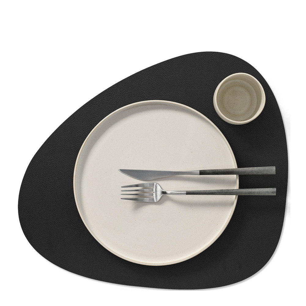 LIND DNA Leather Serene Curve bordbrikke L 37x44 cm black