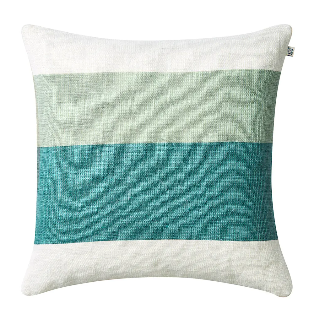 Kumar putetrekk lin 50x50 cm Aqua/Heaven Blue