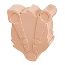 Grävling matlåda mini i plast 12x10 cm persika