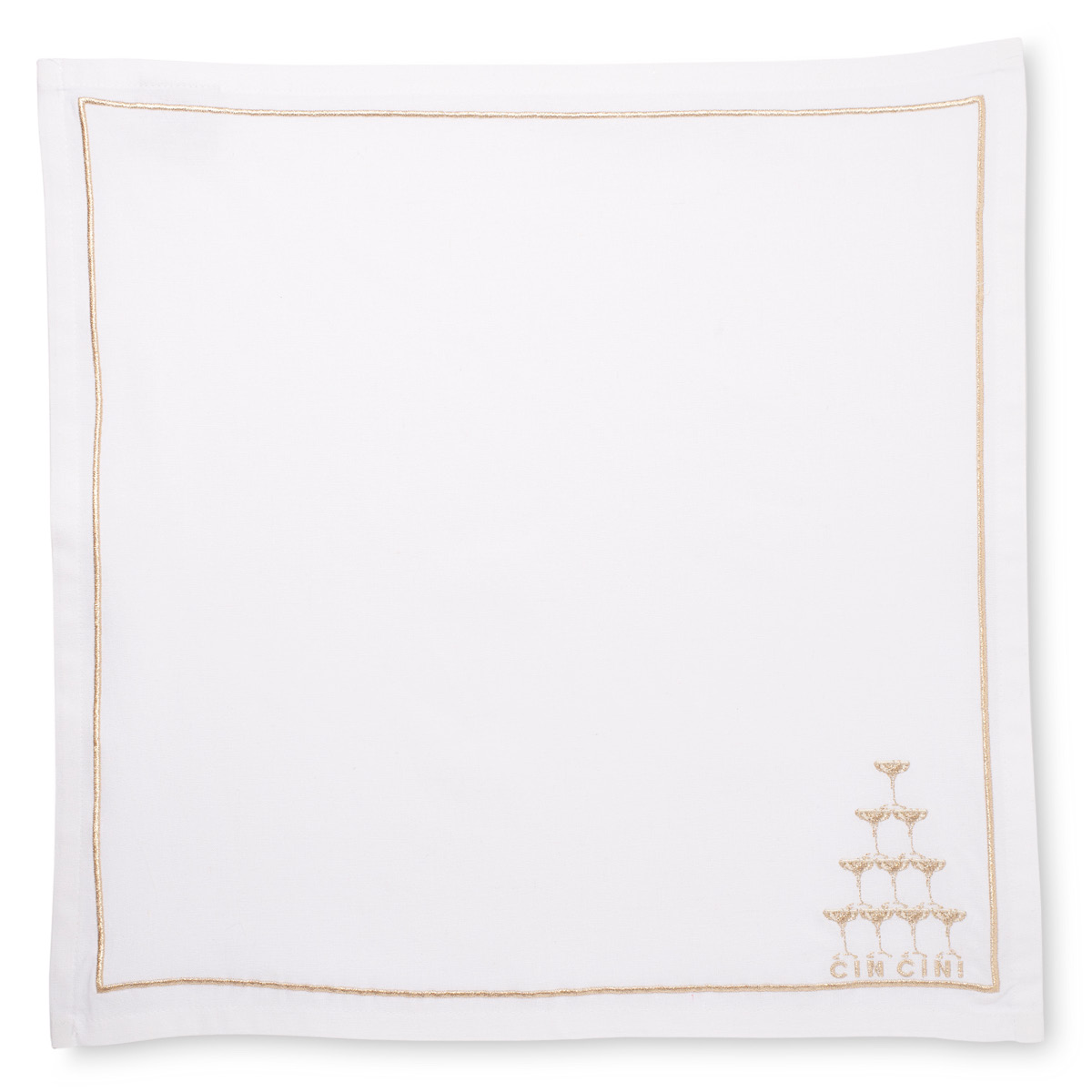 Vondels Santa's Favorites servett 45 cm 2-pack Champagne tower vit