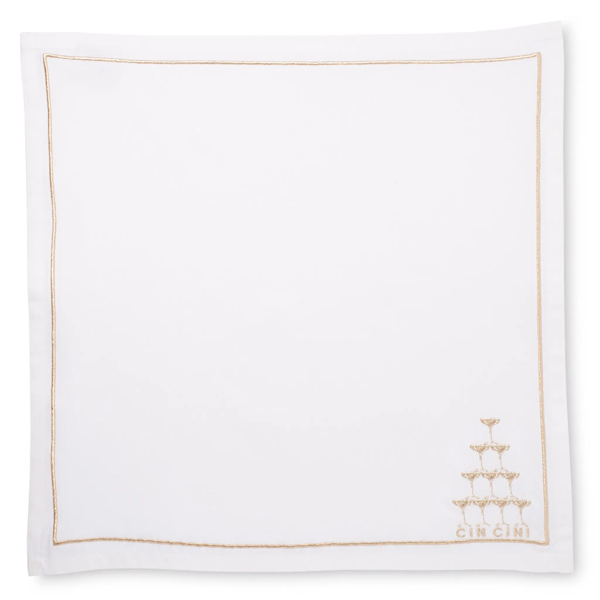 Vondels Santa's Favorites servett 45 cm 2-pack Champagne tower vit