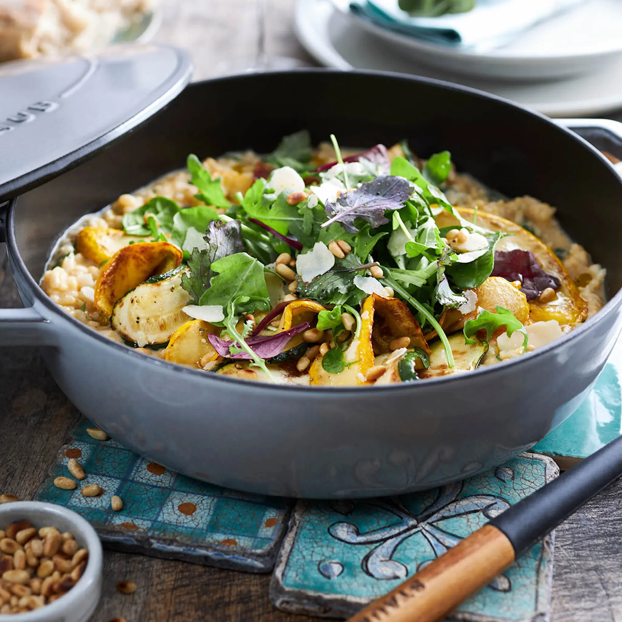 Staub Chistera Haudutuspannu 28 cm 3,7L Harmaa