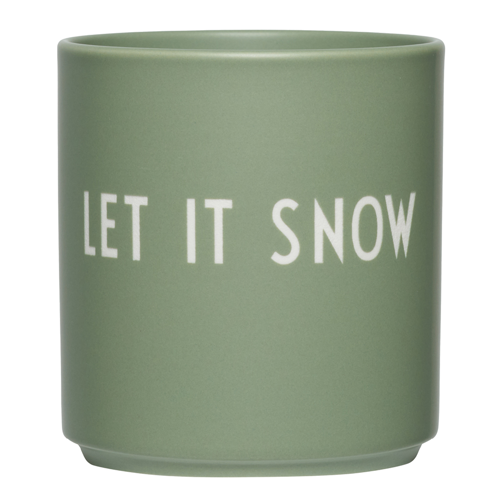 Design Letters - Favourite Muki Let it snow 25 cl Vihreä