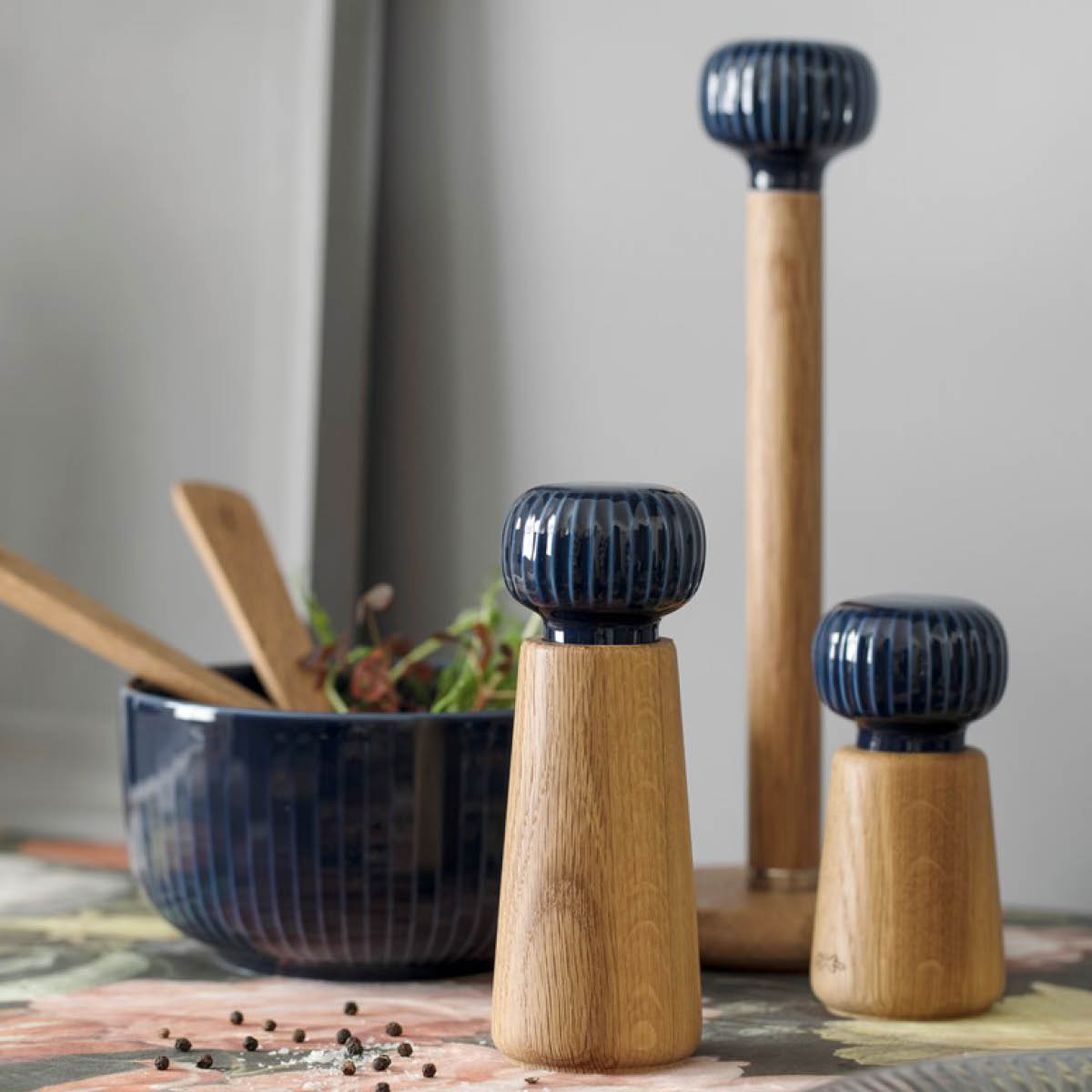 Kähler Hammershøi krydderkvern 18 cm indigo