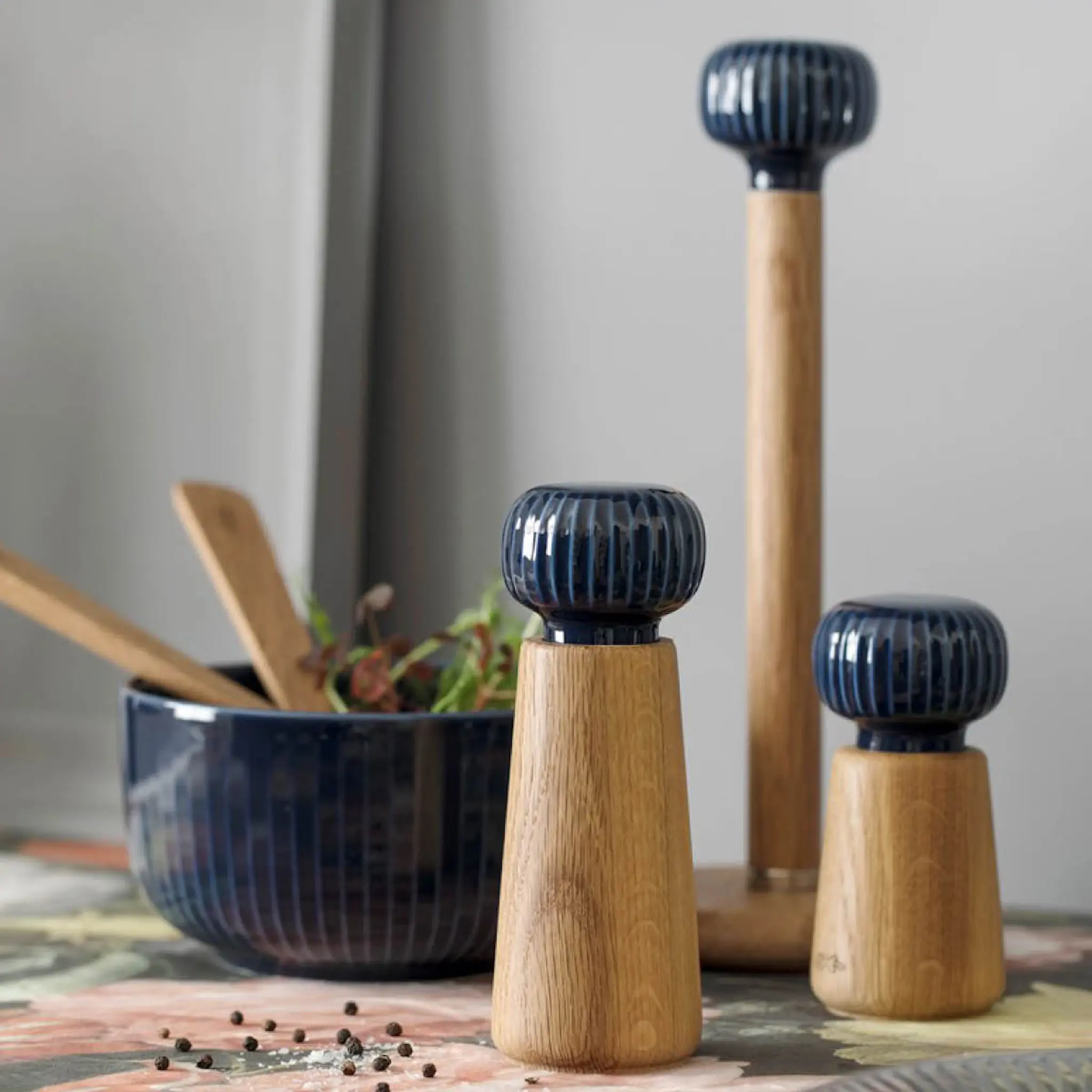 Kähler Hammershøi krydderkvern 18 cm indigo hover