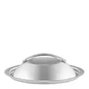 Välvt lock 16 cm rostfritt borstat stål
