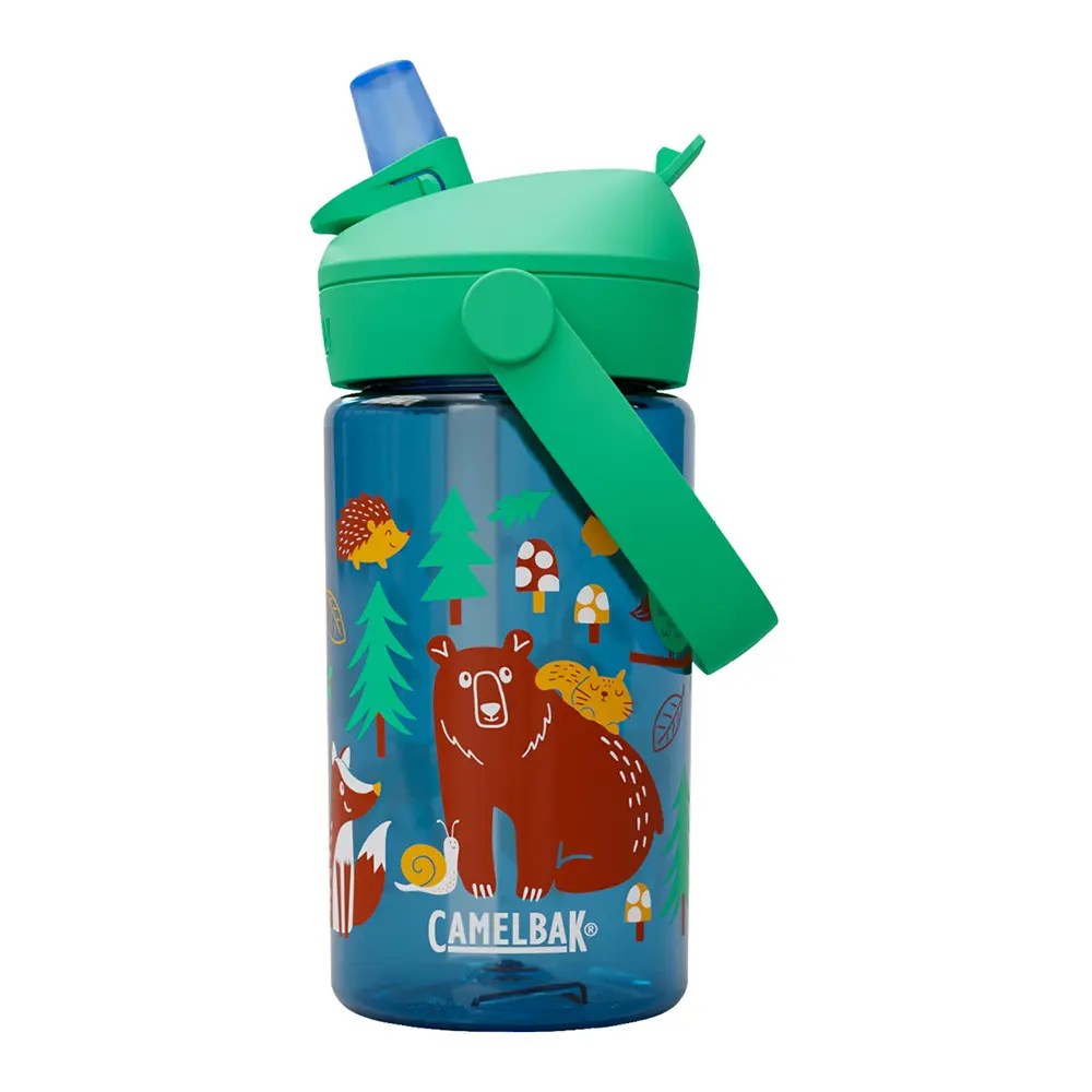 Thrive Flip Straw Kids Juomapullo 0,4L Friendly Forest
