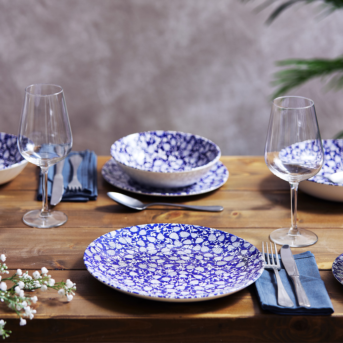 Wade Eton tallerken 28 cm blå