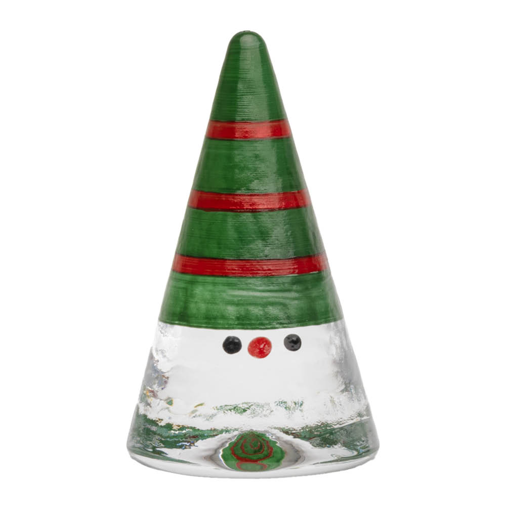 Kosta Boda Noel tomte 11,5 cm grön