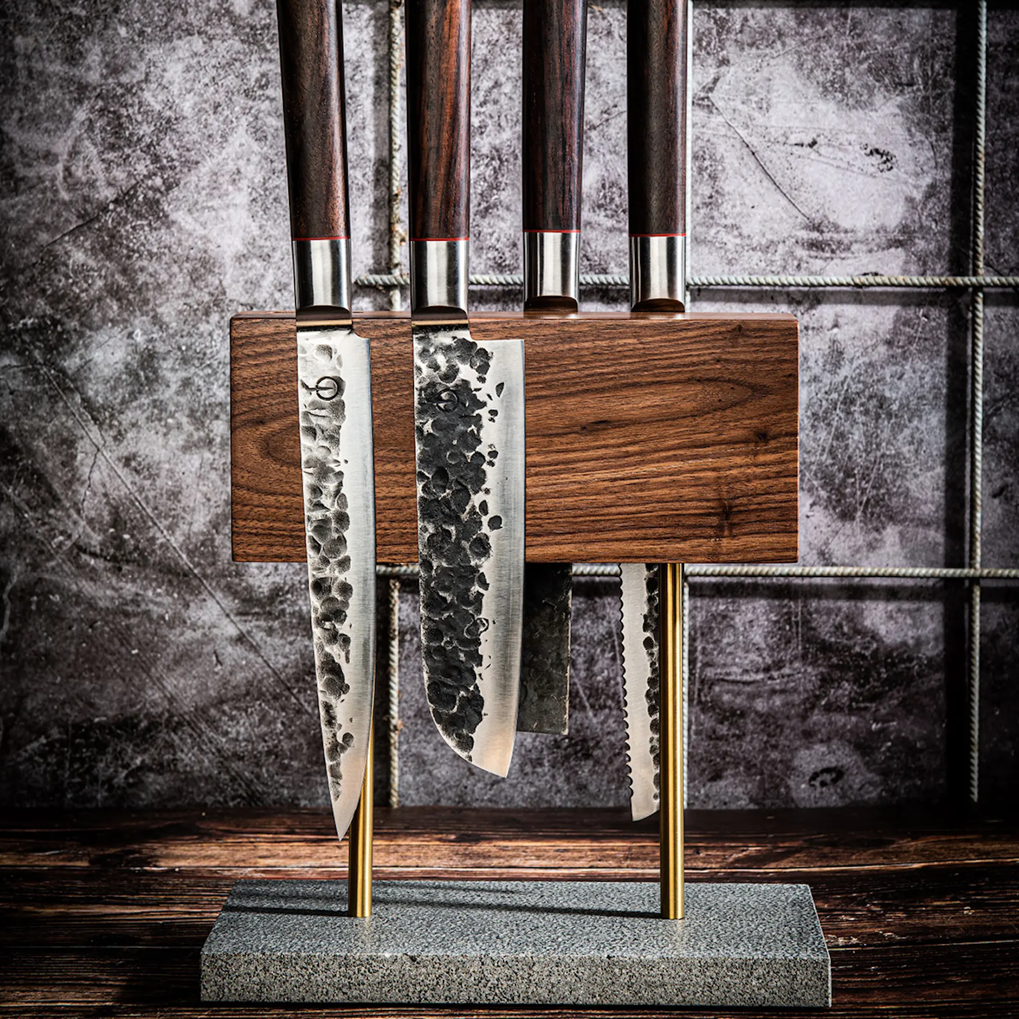 Style De Vie Style De Vie Magneettinen veitsilista Pähkinäpuu