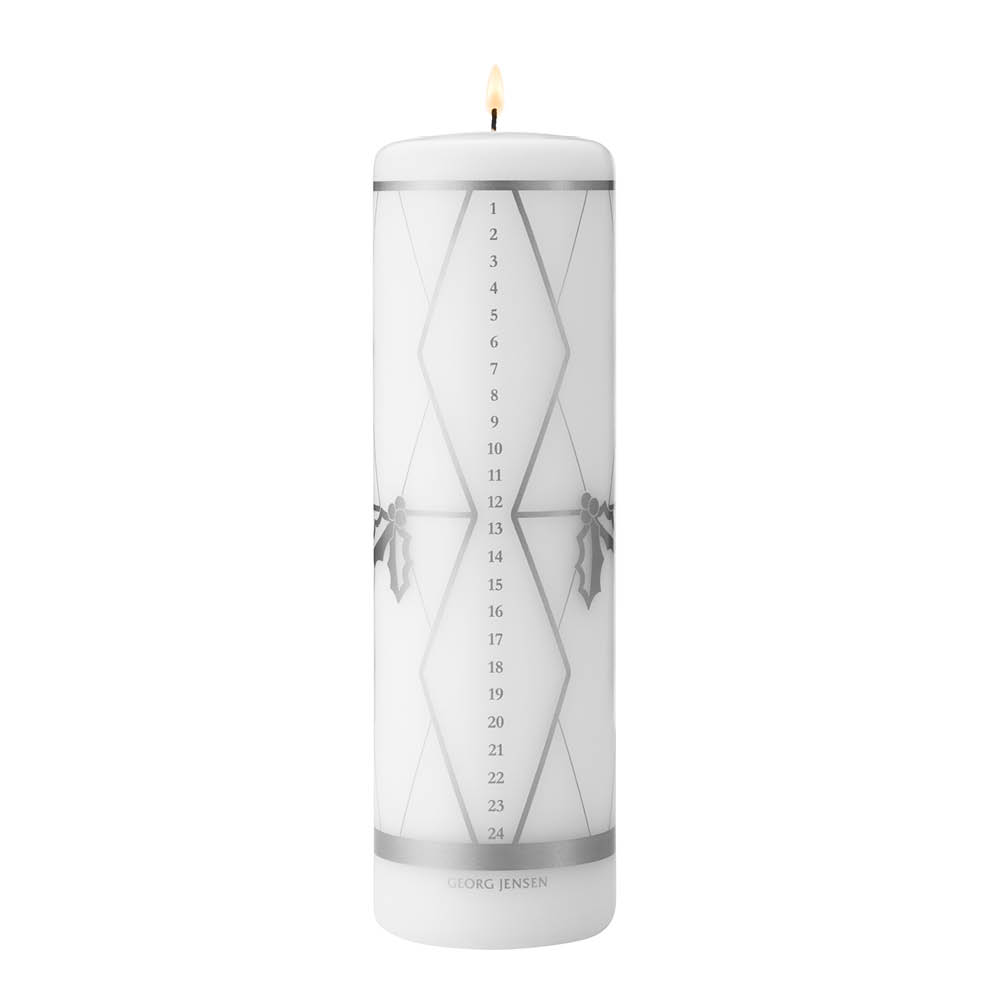 Georg Jensen - 2026 Kalenterikynttilä 20 cm Hopeapainatus