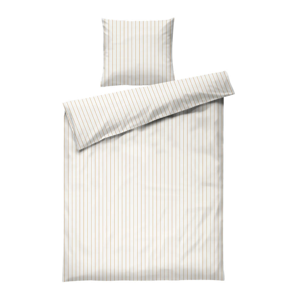Juna Soft påslakanset 150x210 cm offwhite/karamell