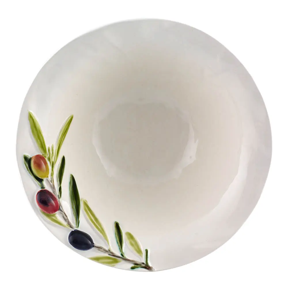 Olival skål 18,8 cm 54 cl oliven hvit