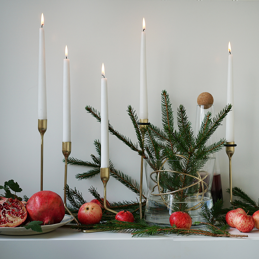 Born in Sweden Puzzle Ljusstake 14 cm Guld