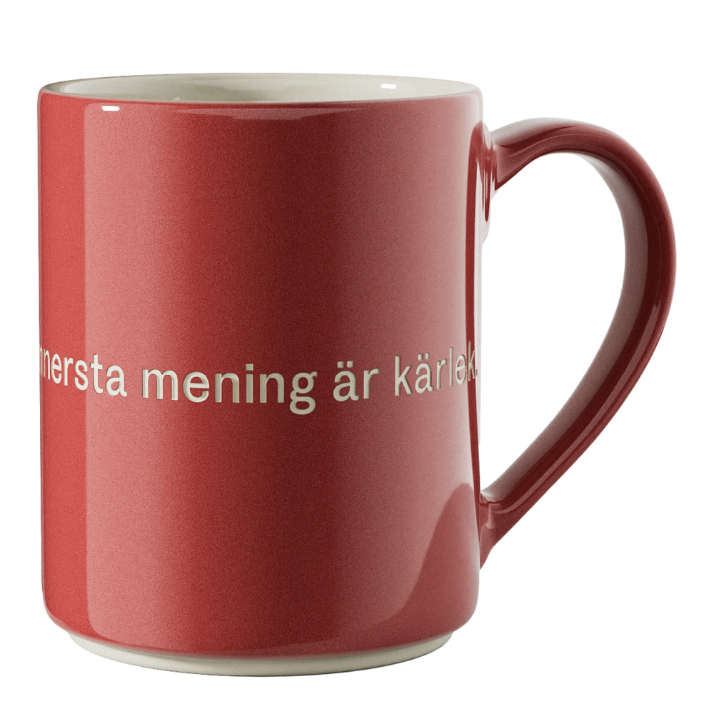 Design House Stockholm - Astrid Lindgren Muki - Ja, jag tror att livets innersta… Punainen