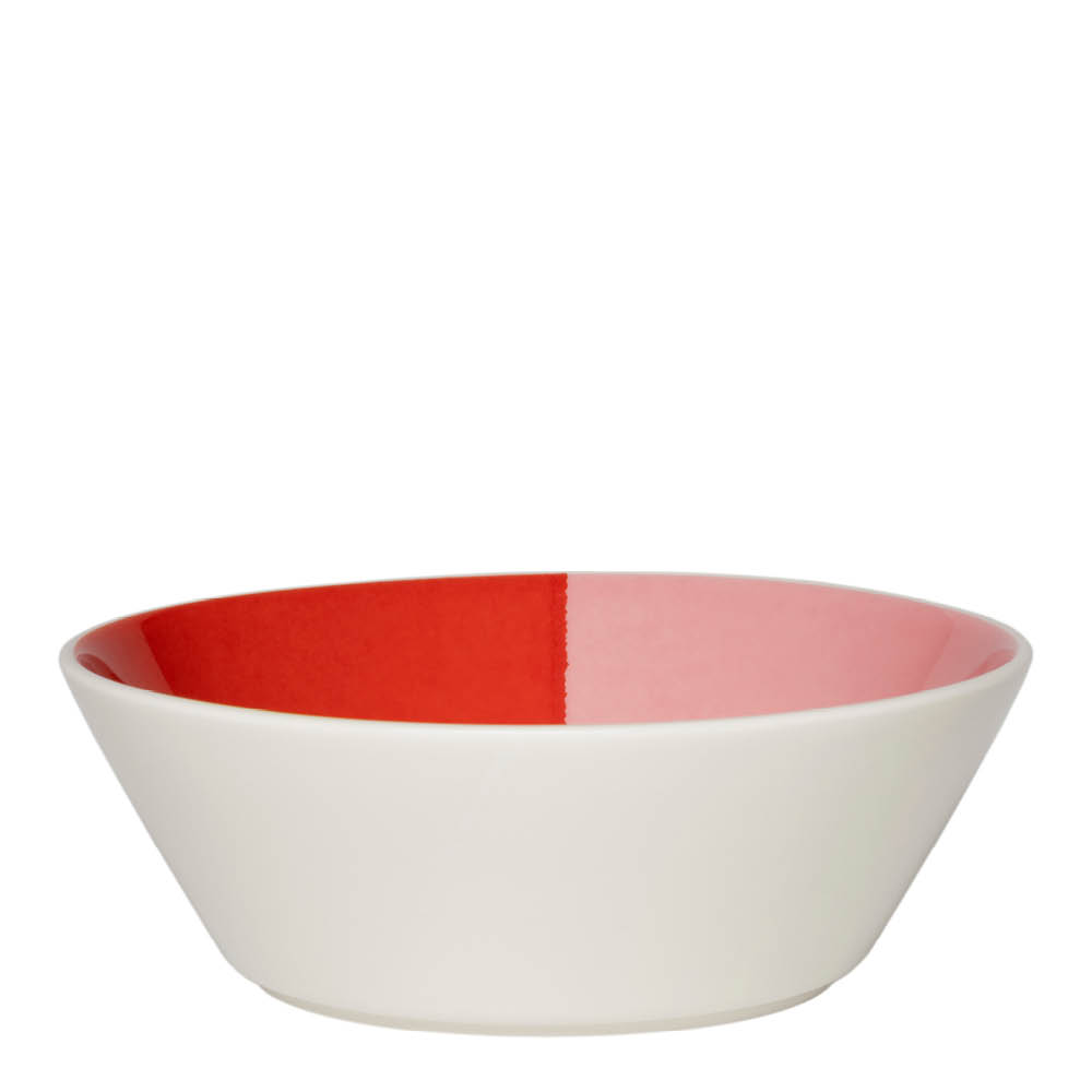 Arabia Vuokko skål 13 cm rosa/röd