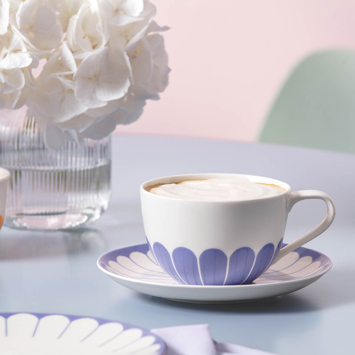 Villeroy & Boch Fleur bleu cappuccinokopp 30 cl blå