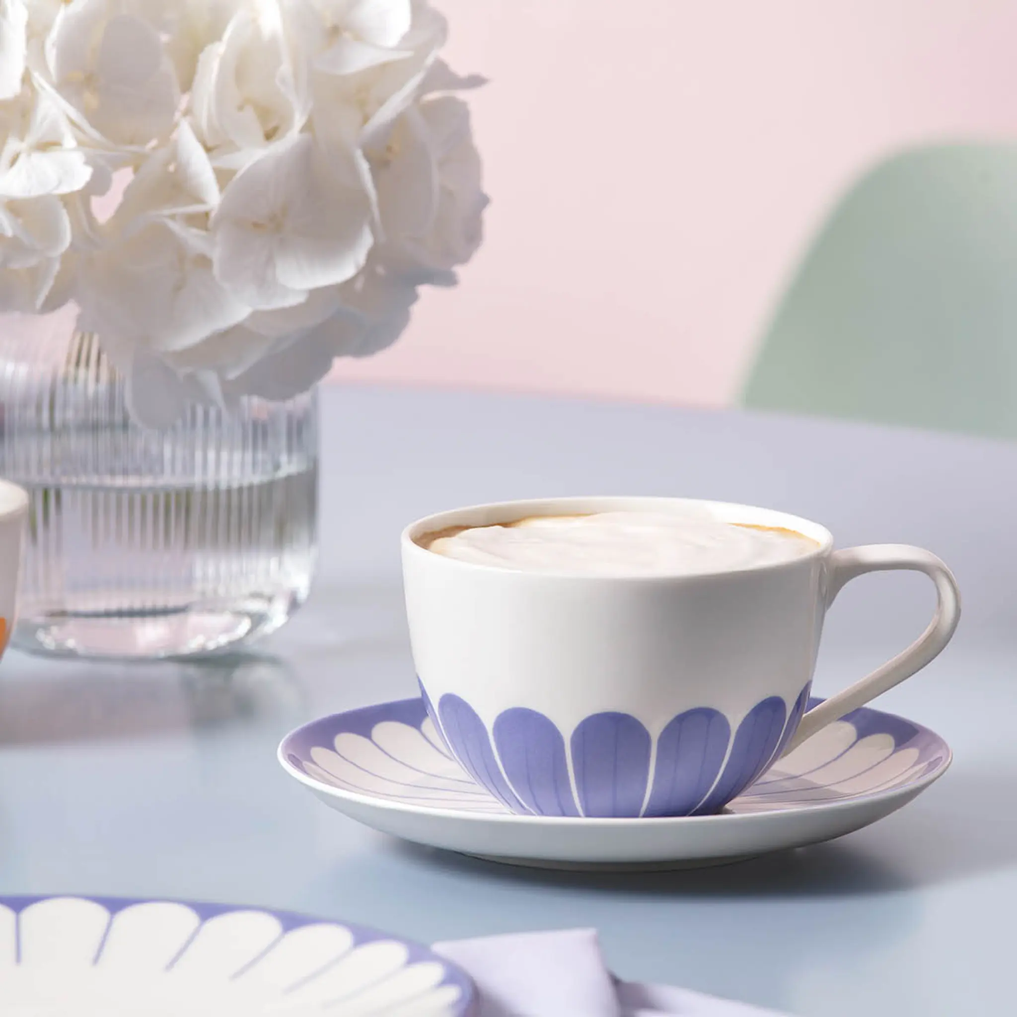 Villeroy & Boch Fleur bleu cappuccinokopp 30 cl blå