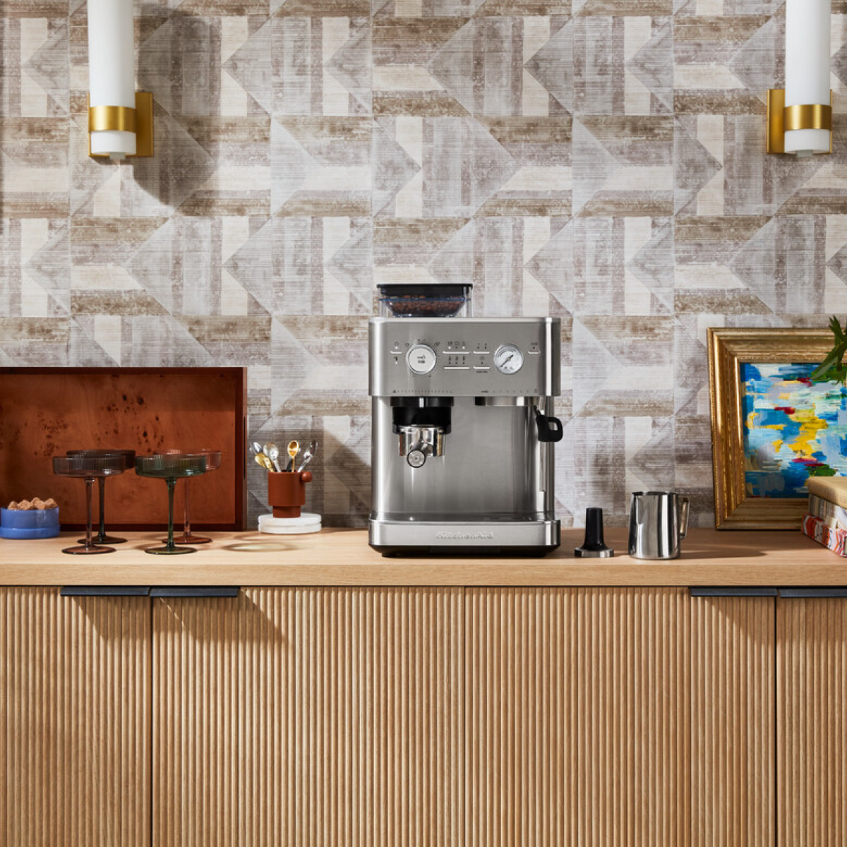 KitchenAid Espressomaskin med kvarn halvautomatisk 5KES6551 rostfritt stål