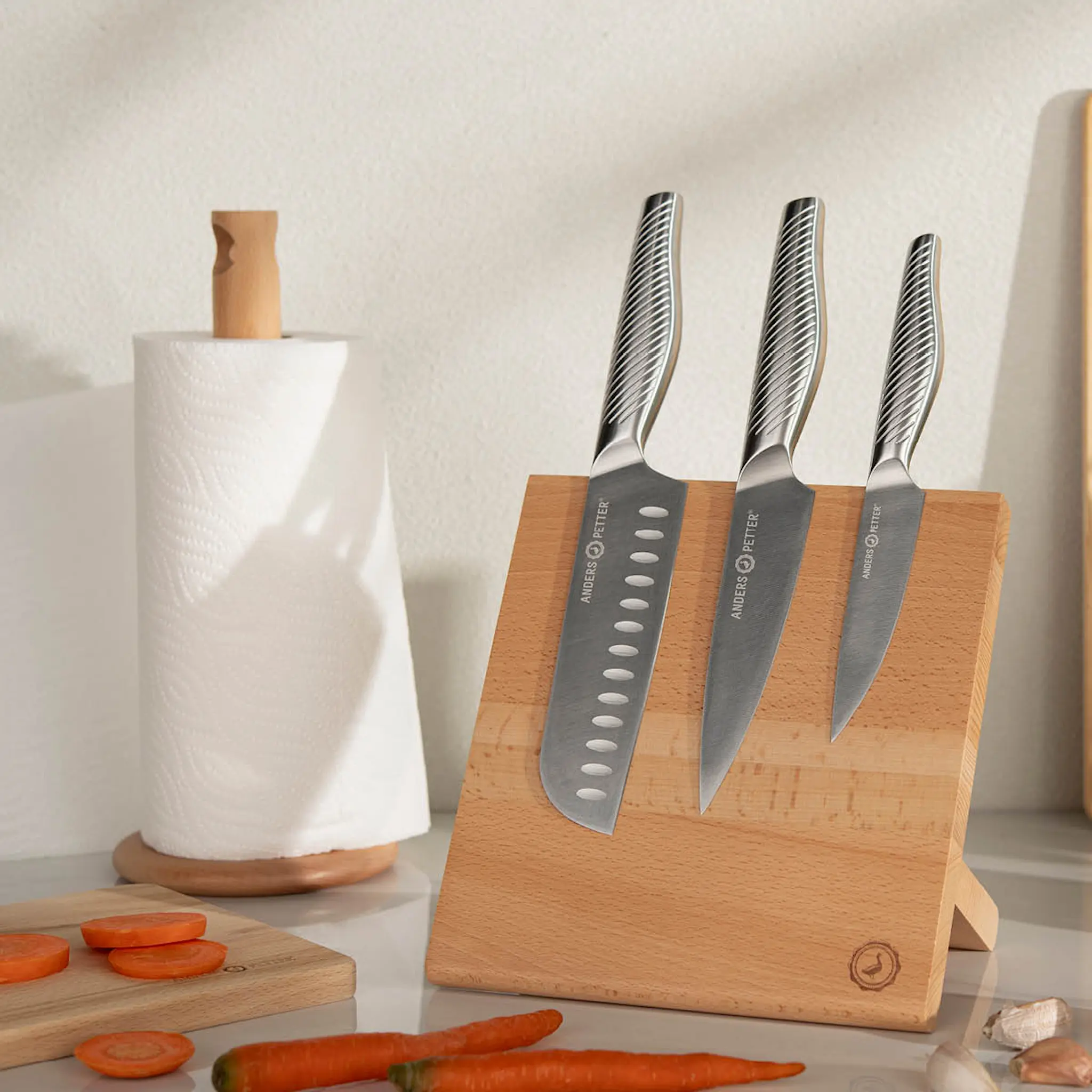 Anders Petter Nordic knivblokk 21x12 cm bøk