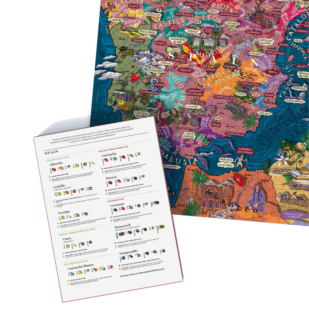 Water and Wines Wine Puzzle Palapeli Espania 1000 palaa