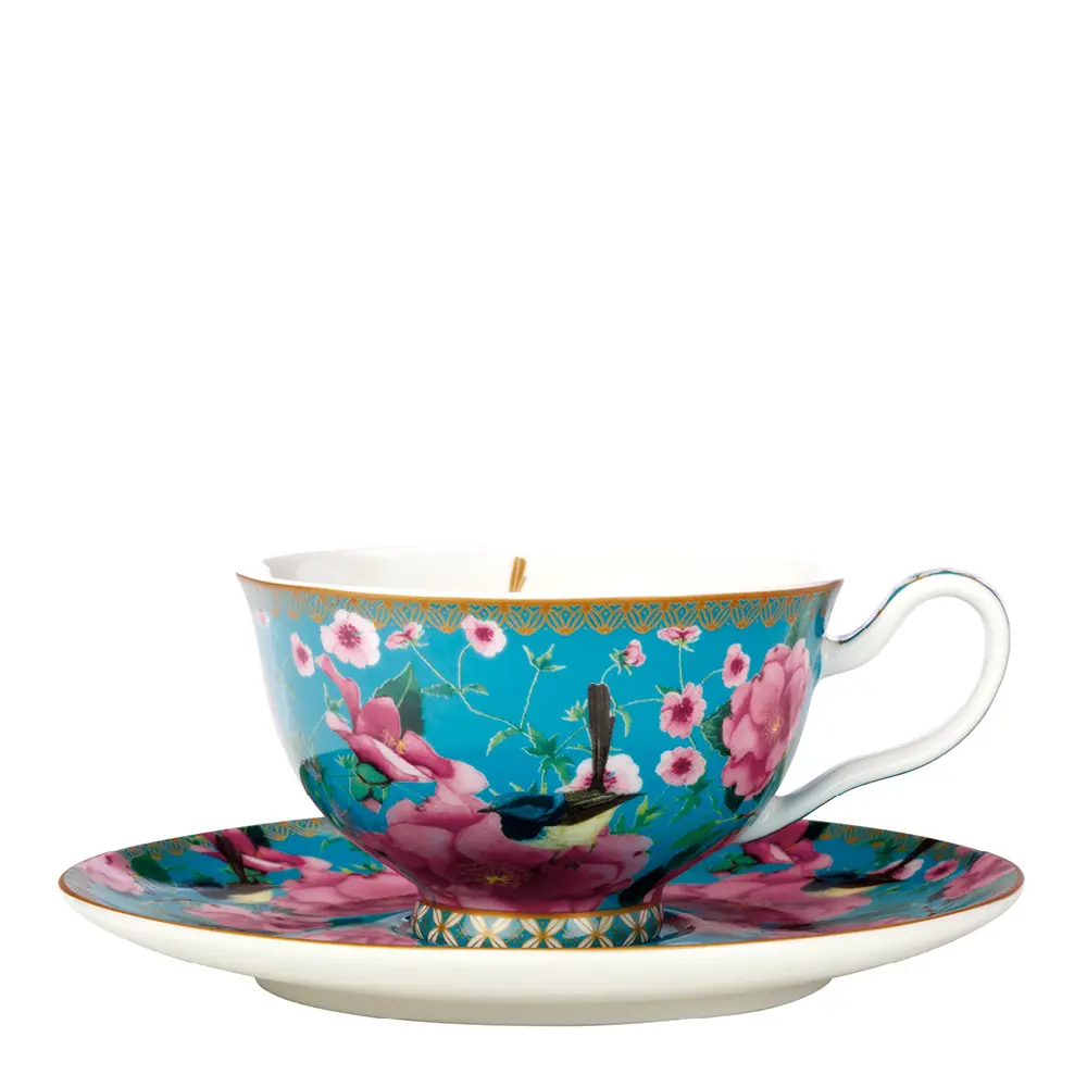 Silk Road Kuppi ja aluslautanen 20 cl Sininen