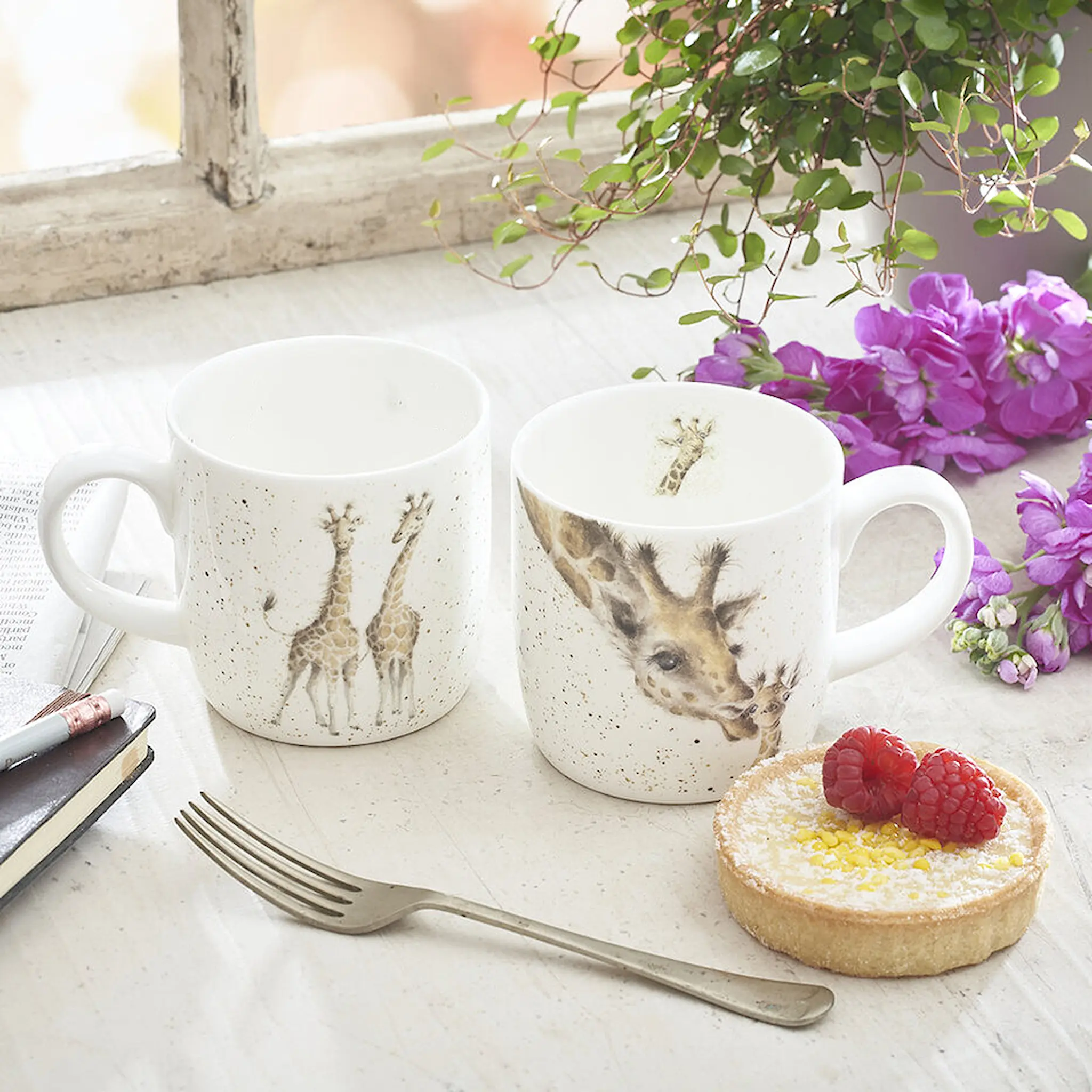 Wrendale Design Mugg 31 cl First Kiss Giraff