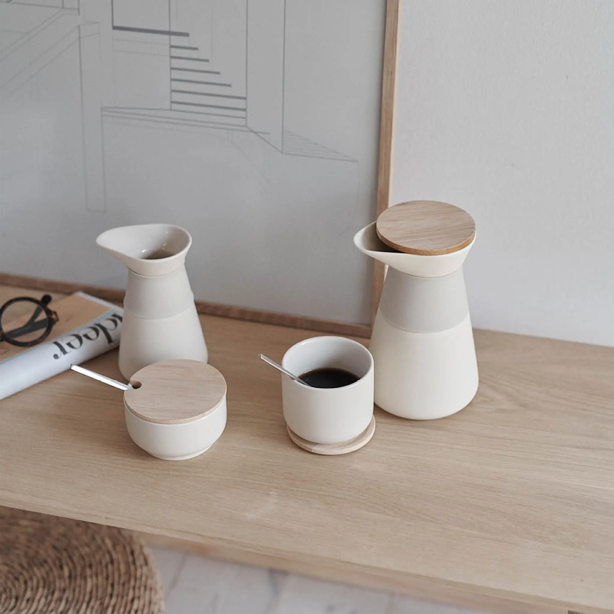 Stelton Theo melkemugge 0,4L sand hover