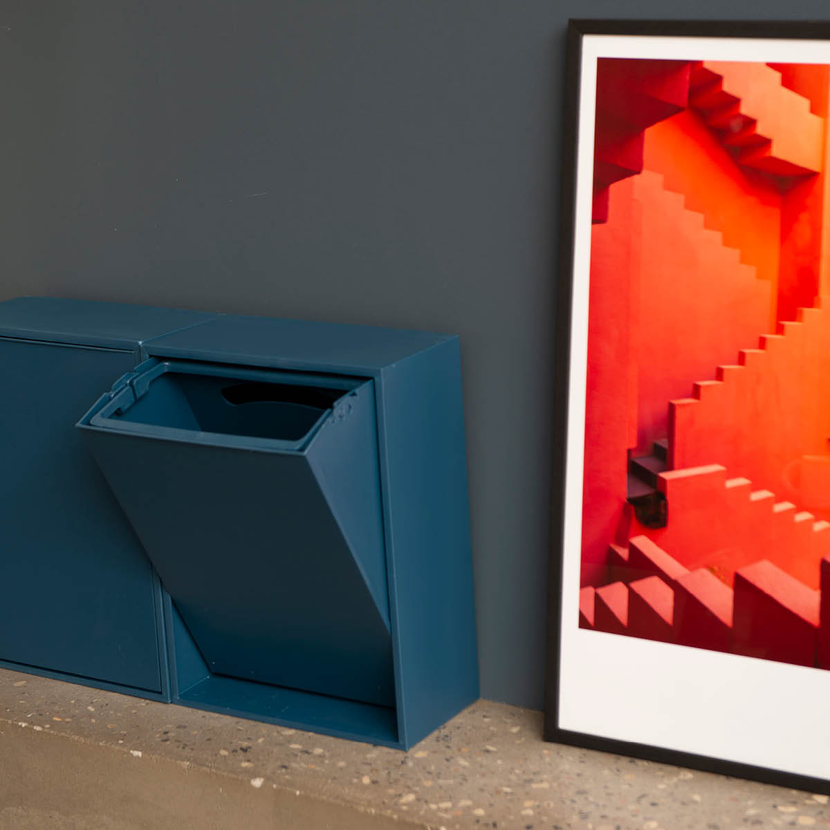 ReCollector Recycling Lajittelulaatikko 30x15x40 cm Deep Dive Blue