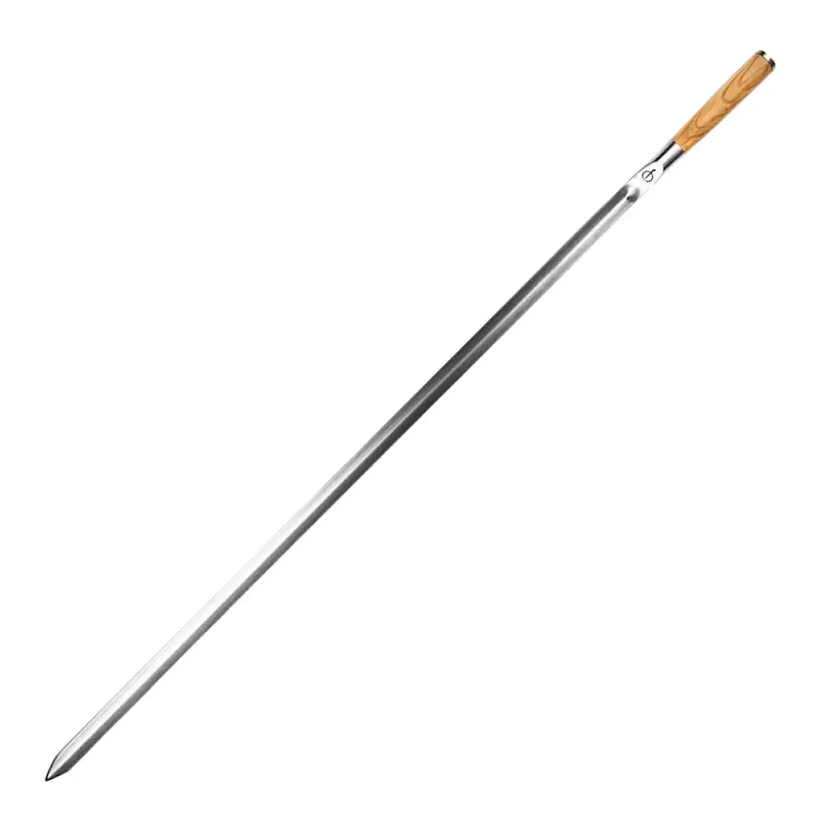 Forged Churrasco grillspett V-form 70 cm stål/olivträ