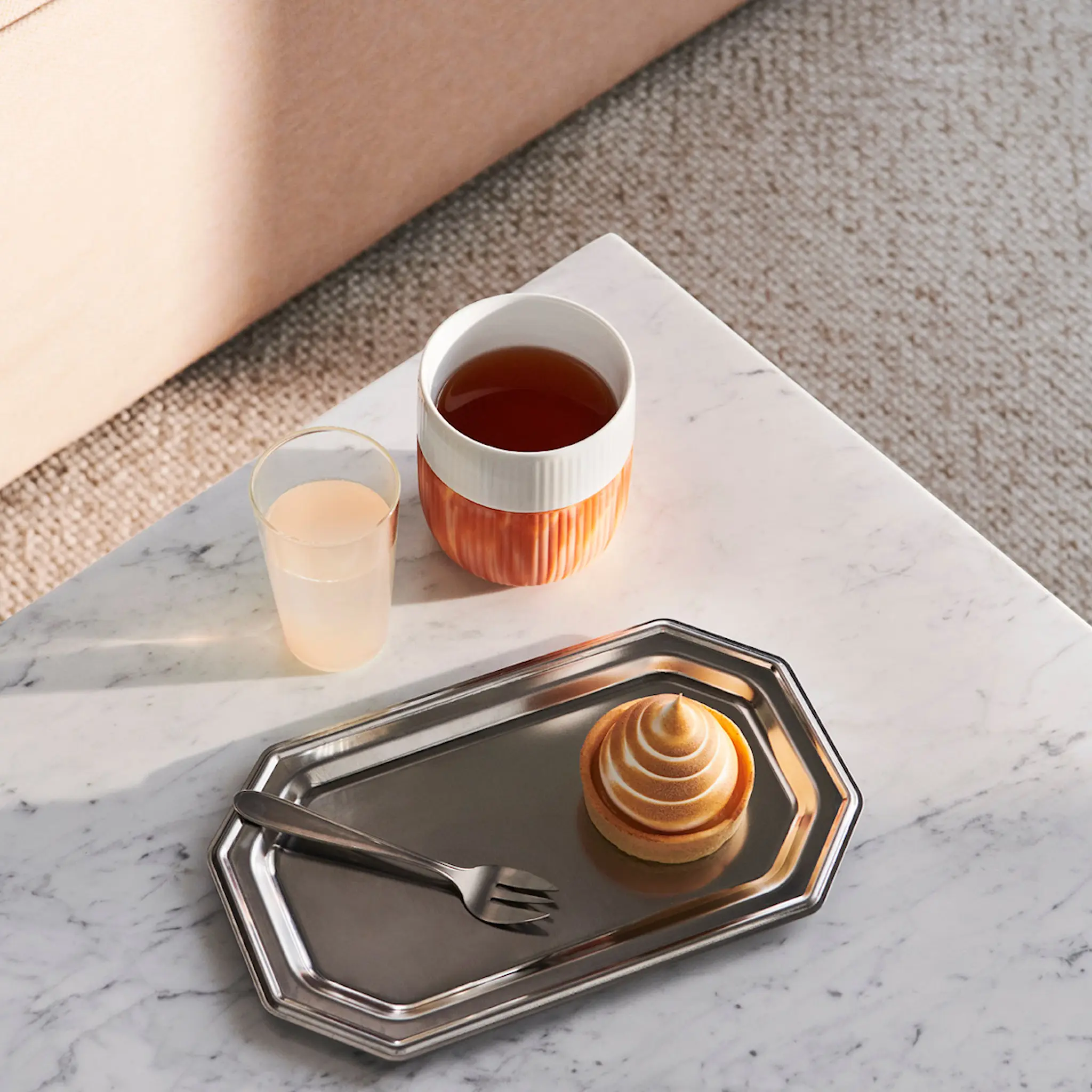 Royal Copenhagen Fluted Contrast Marble Mugg 35 cl warm ockre