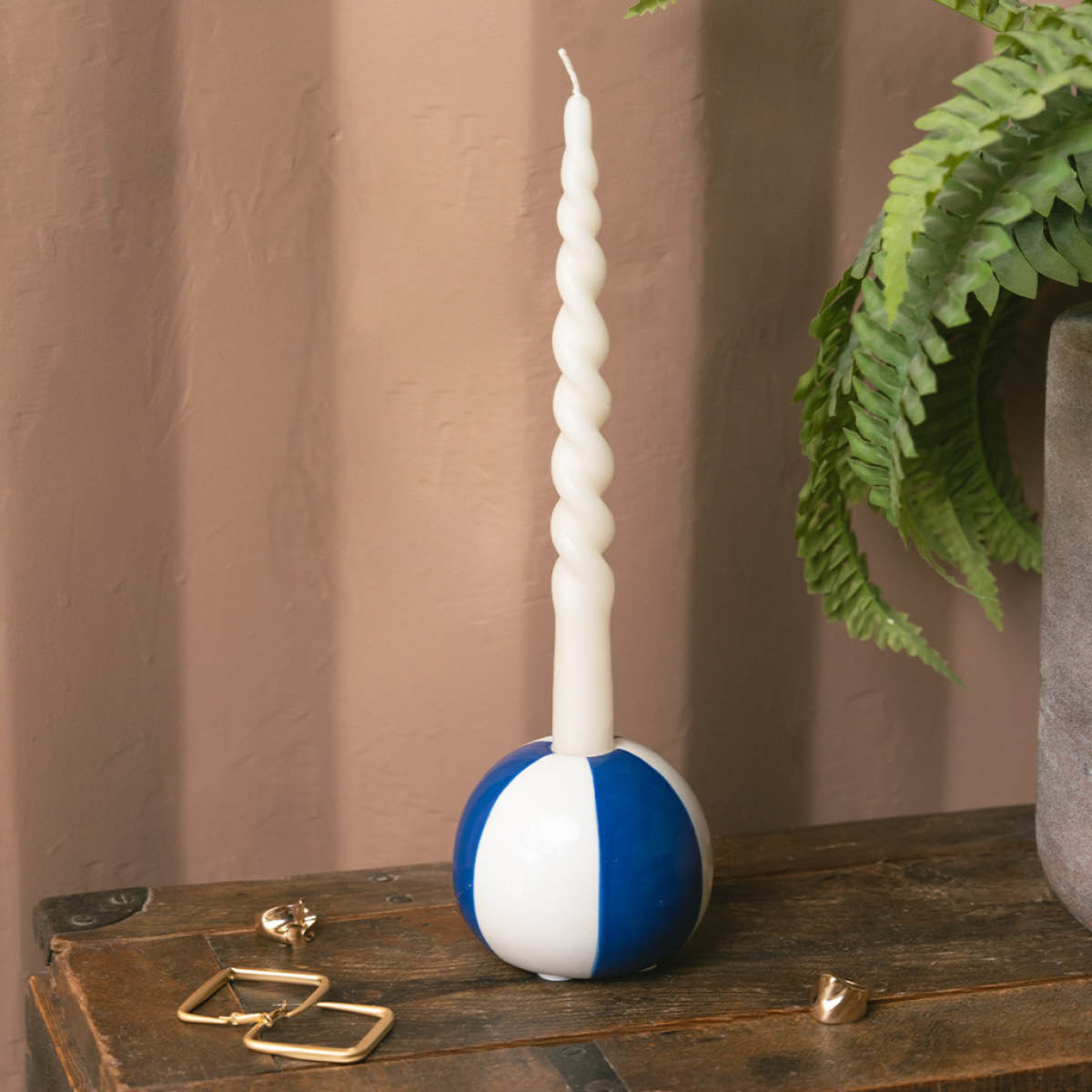 Balvi Floats ljusstake 8 cm Beachball blå