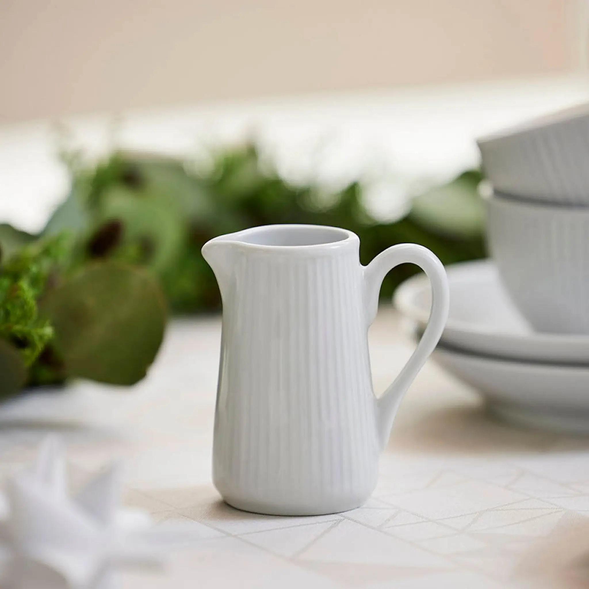 Pillivuyt Plissé kanne 35 cl hvit