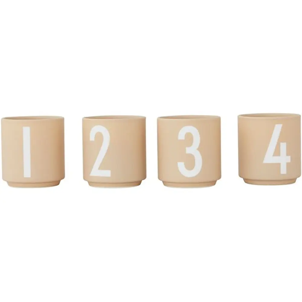 Design Letters Espressokuppi 4 kpl Beige