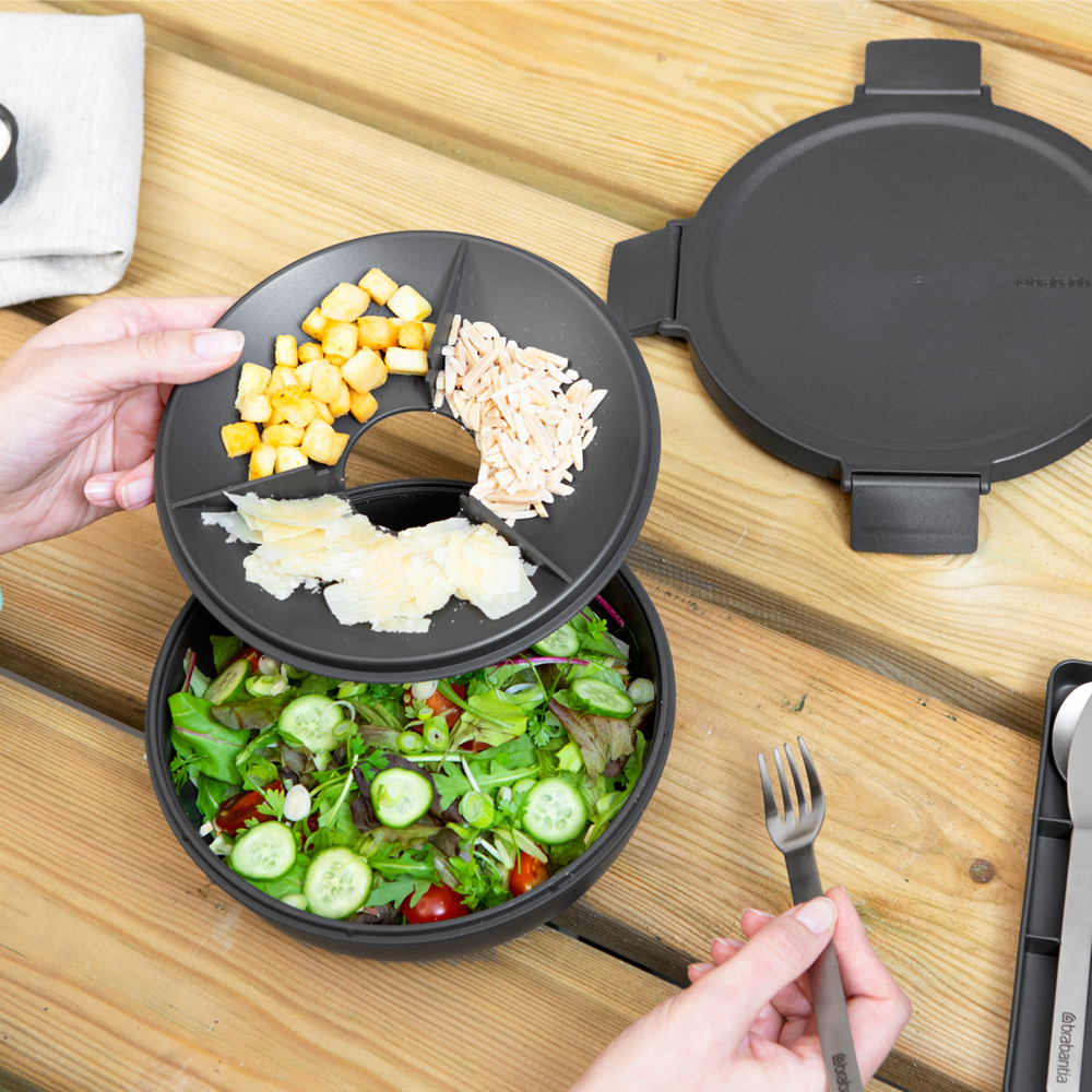 Brabantia Make & Take salladsskål 1,3 L mörkgrå