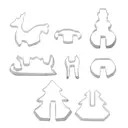 Pepparkaksformar 3D-figurer Vintermotiv Rostfri