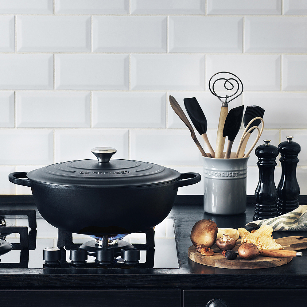 Le Creuset Gjutjärnsgryta rund 32 cm 7 L Mattblack