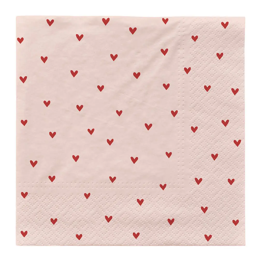 Amor Servetti 33x33 cm 20 kpl Vaaleanpunainen/Punainen