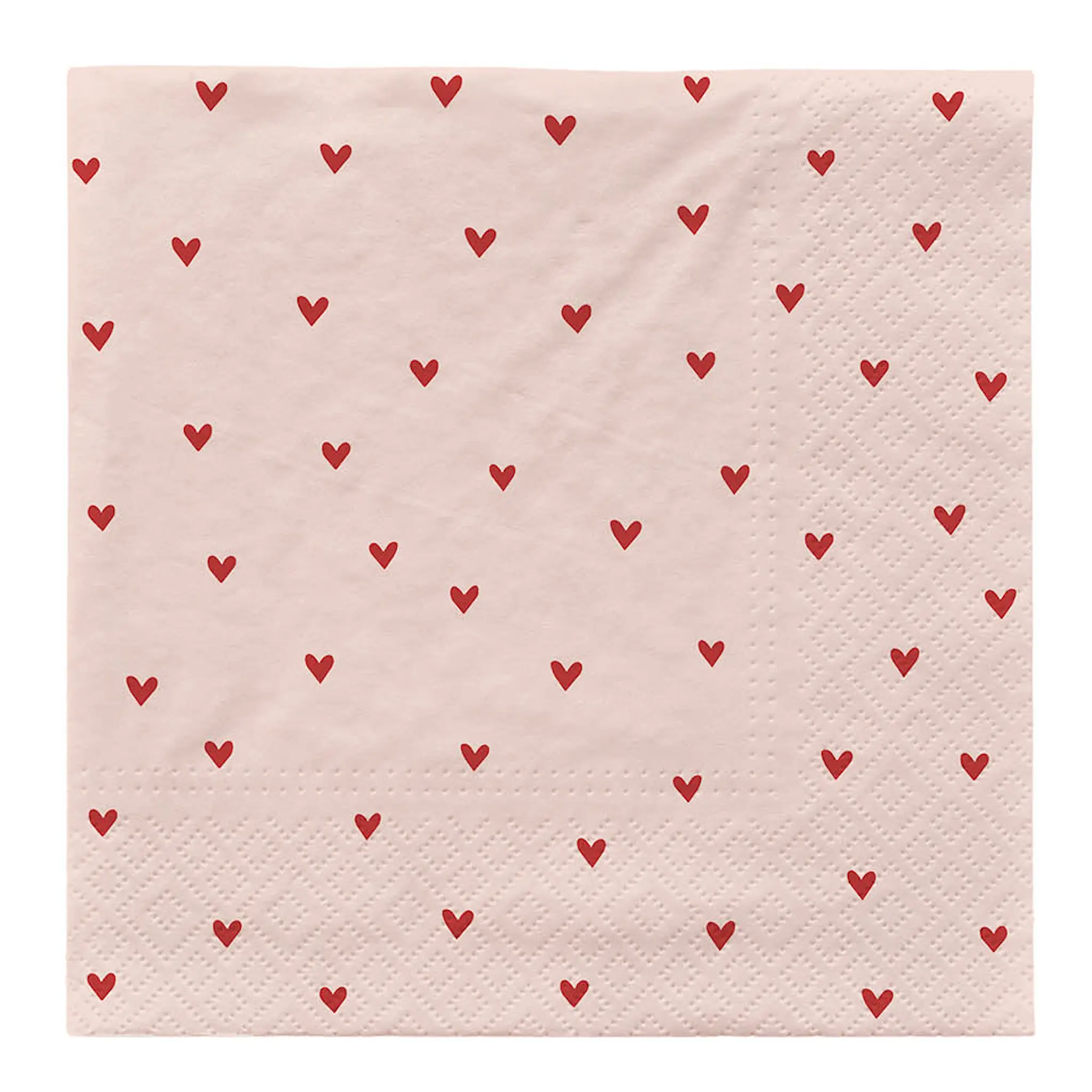 Broste Copenhagen Amor Servetti 33x33 cm 20 kpl Vaaleanpunainen/Punainen