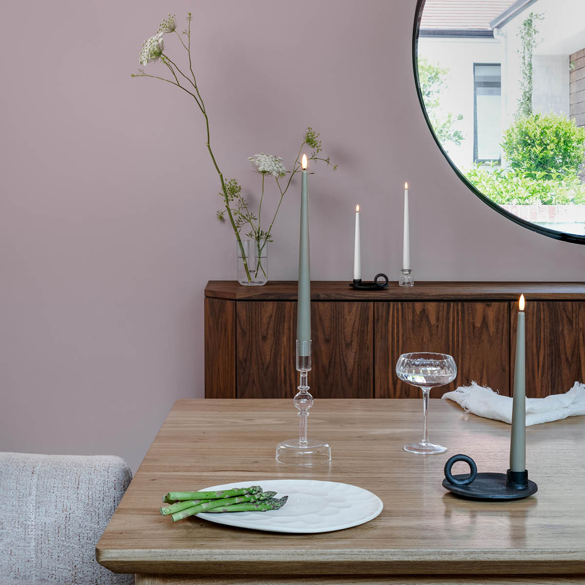 Moods & More Kronljus LED 2,3x25 cm 2-pack silk white