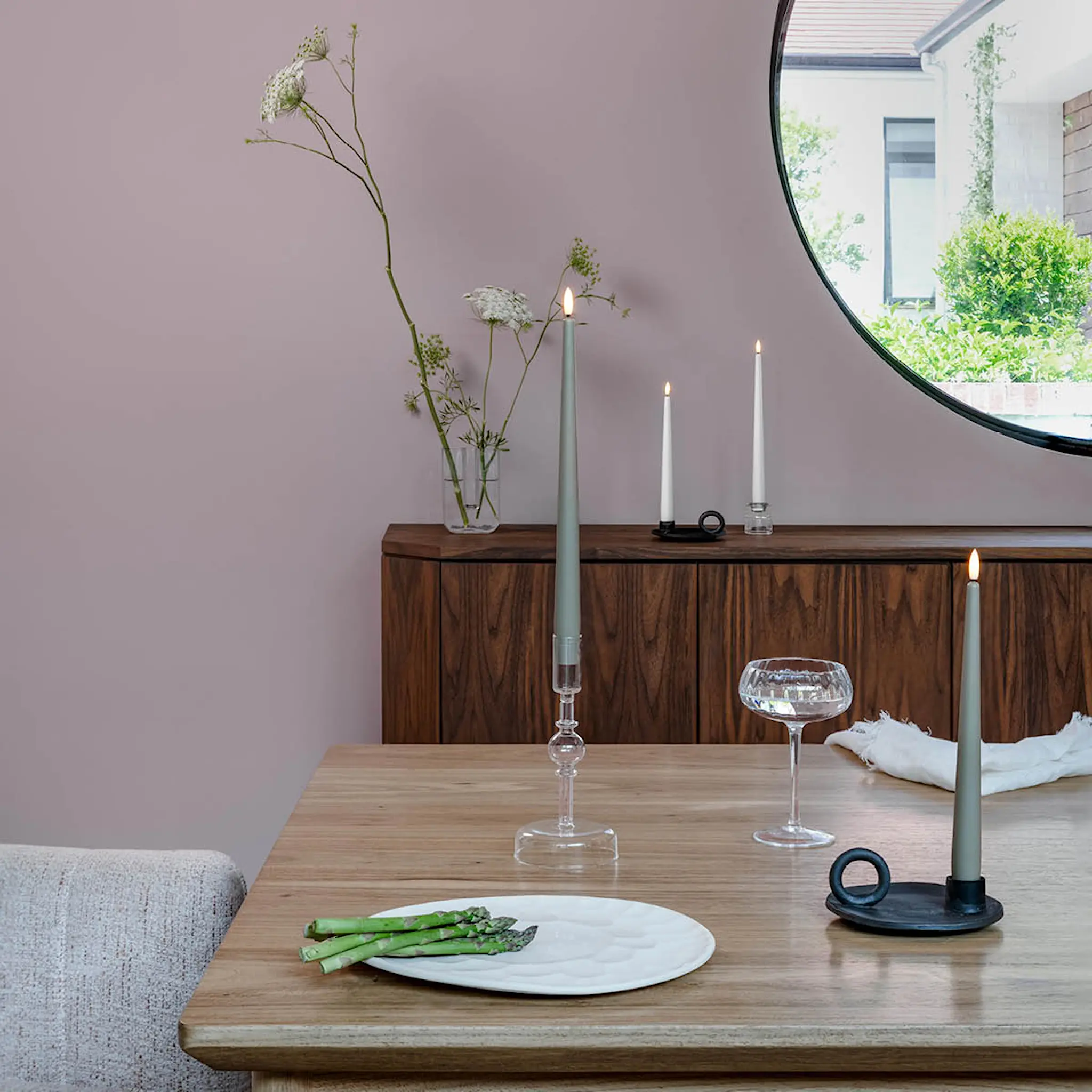 Moods & More Kronljus LED 2,3x25 cm 2-pack silk white