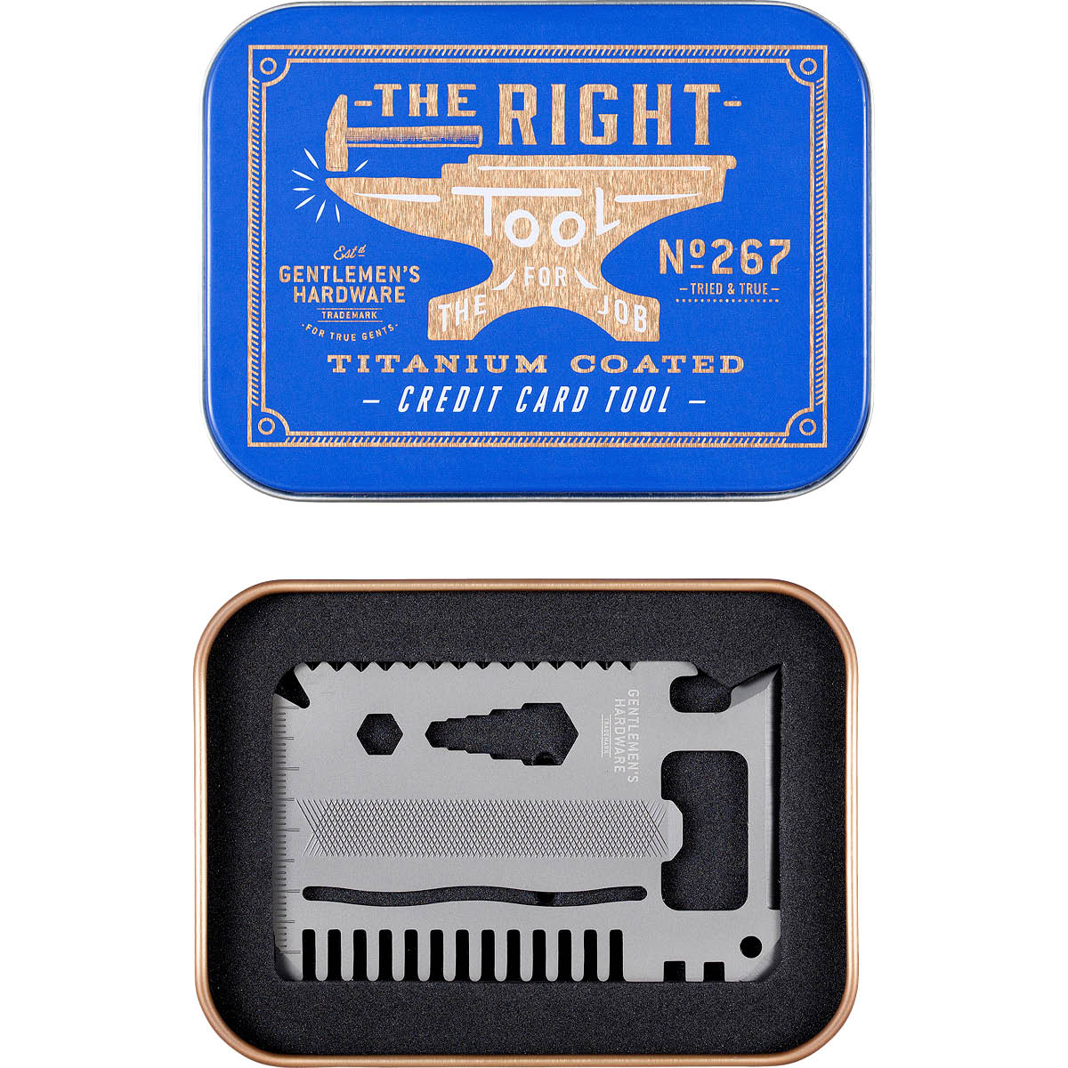 Gentlemen's Hardware The Right Tool multiverktyg 15 funktioner kreditkortsstorlek