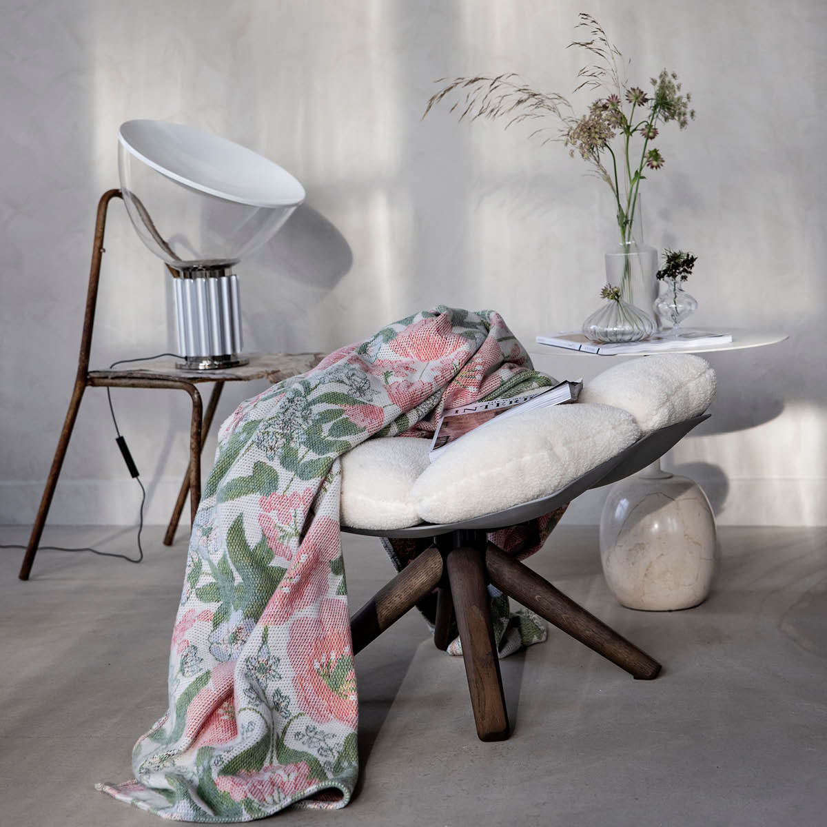 Ekelund Bettys tulpaner Viltti 140x170 cm Vaaleanpunainen