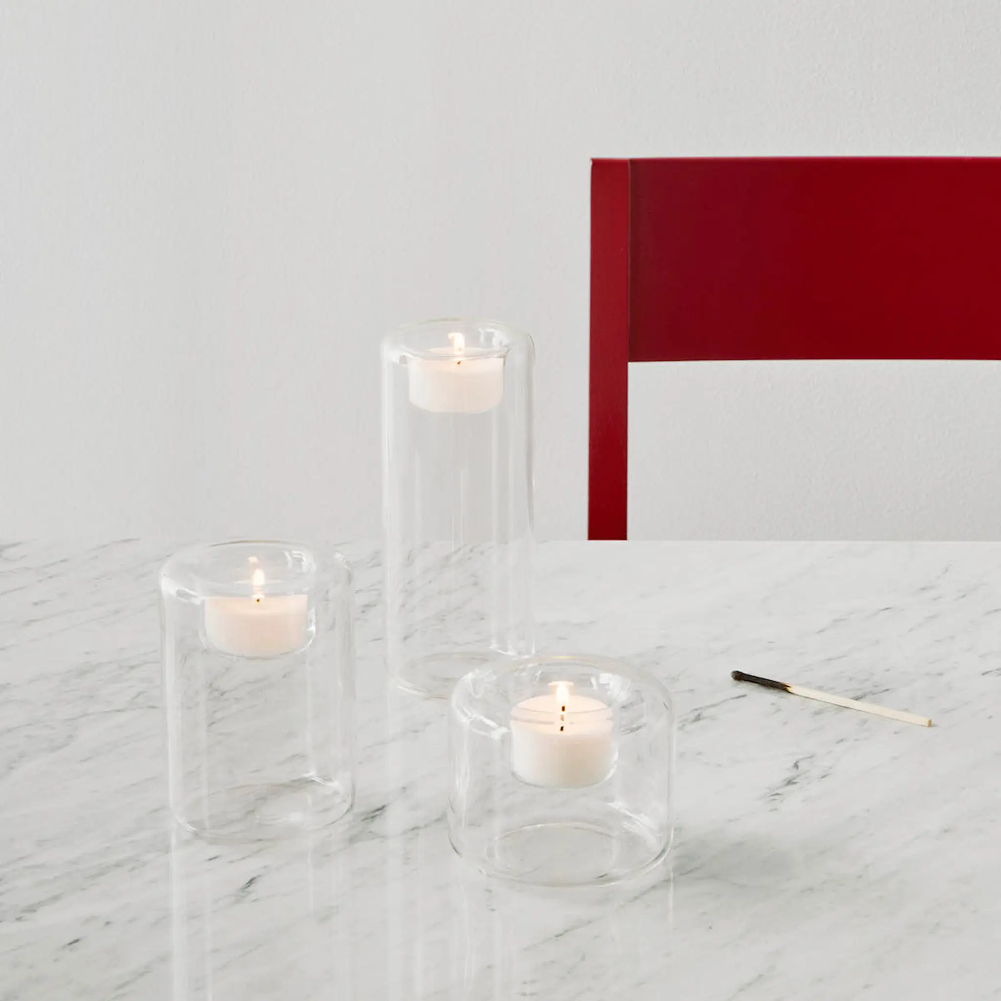 Kosta Boda Happy ljuslyktor 6,8/10,5/15 cm 3-pack klar