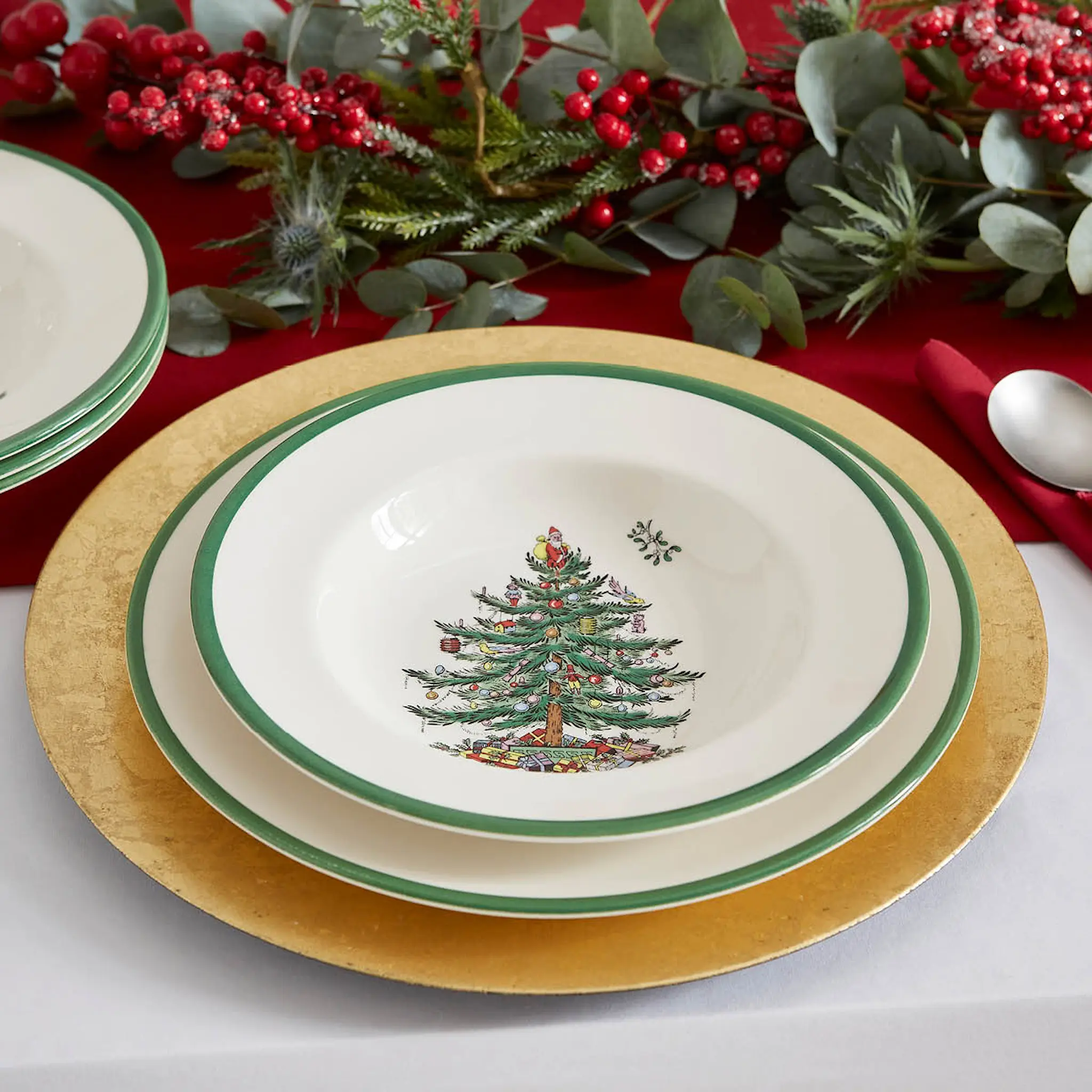 Spode Christmas Tree sopptallrik 23 cm