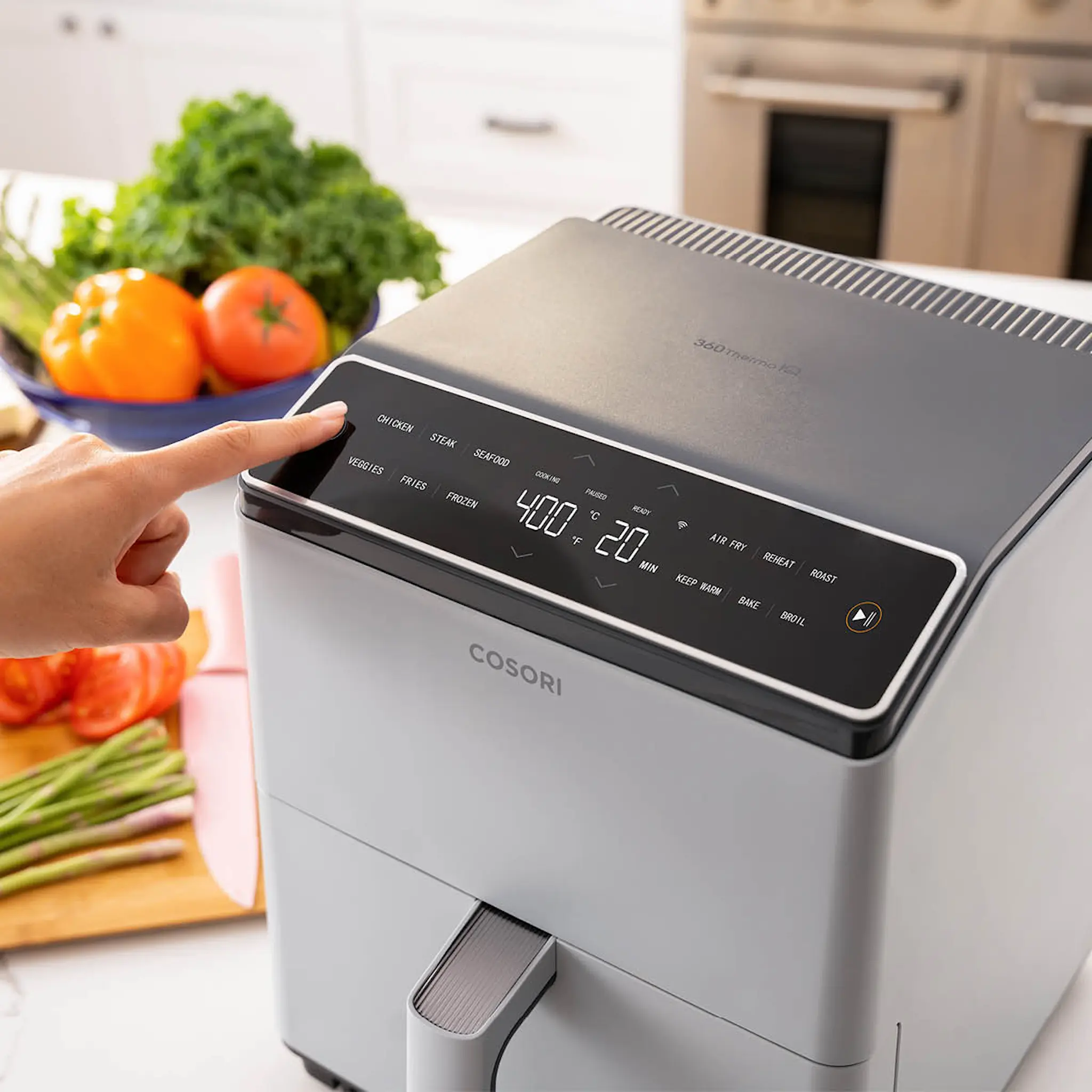 Cosori Dual Blaze Airfryer 6,4 L Ljusgrå