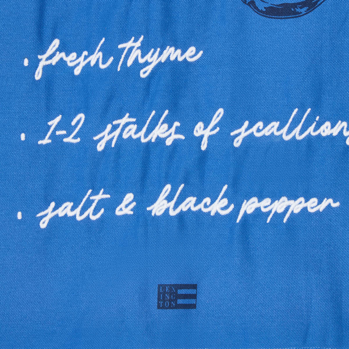 Lexington Kökshandduk 70x50 cm "Grilled sea bass" vit/blå